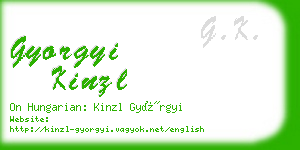 gyorgyi kinzl business card